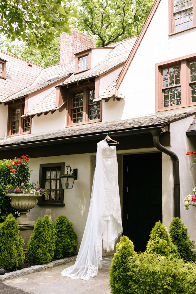 french chateau inspired wedding hotel du village dress