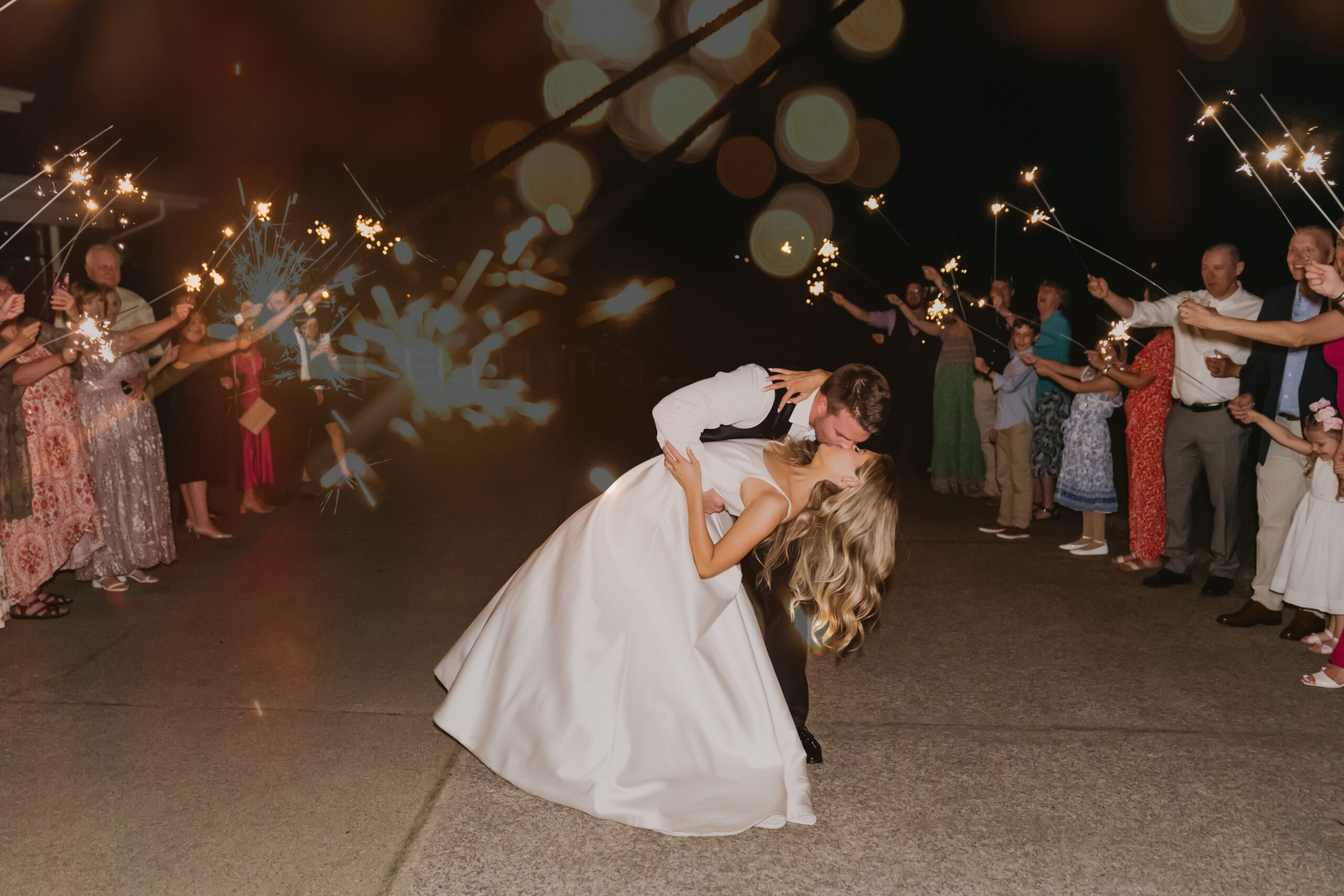 hermitage golf course wedding sparkler exit